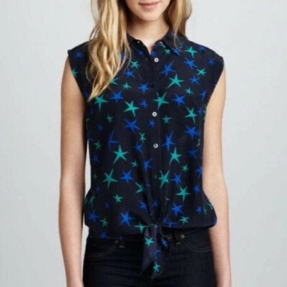 Equipment silk button down star tank - Picture 1 of 5